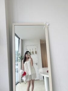 Đồ ngủ 2 dây họa tiết hoa