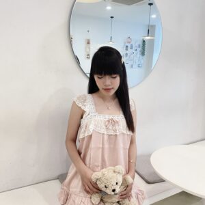 Đồ ngủ nữ 2 dây màu hồng