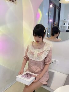 Đồ Ngủ Nữ 2 Dây Màu Hồng